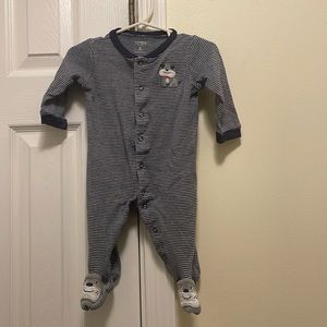 6M Carter’s Boys Cotton Footies with Bulldog Feet